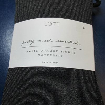 NWT LOFT Women's Basic Opaque Maternity Tights Black Size Small