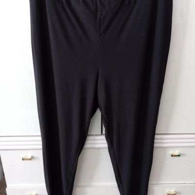 Terra & Sky PLUS Women's High Rise Stretch Ankle Leggings Black SIZE 2X(20W-22W)