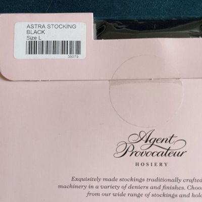 Agent  Provocateur Astra seam and heel high thigh stockings size L