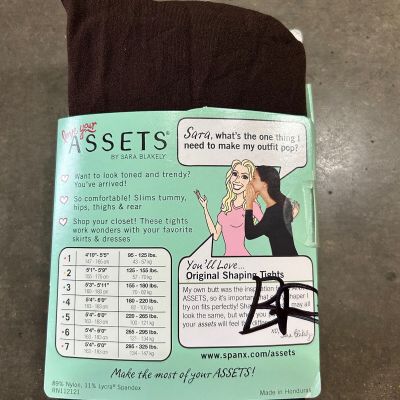 Love Your Assets by Sara Blakely Brown Shaping Tights Size 1
