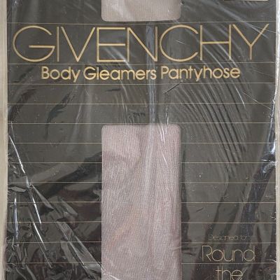 VINTAGE 1982 Givenchy Body Gleamers Ultra Sheer Pantyhose South Sea Silver sz S