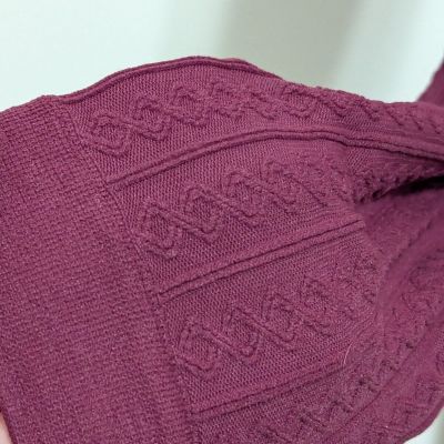 Banana Republic Women's Burgundy Plum Designer Footless Capri Stockings  L/XL