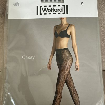 Wolford Cassy Tights Black Small New Retail $67 #19189