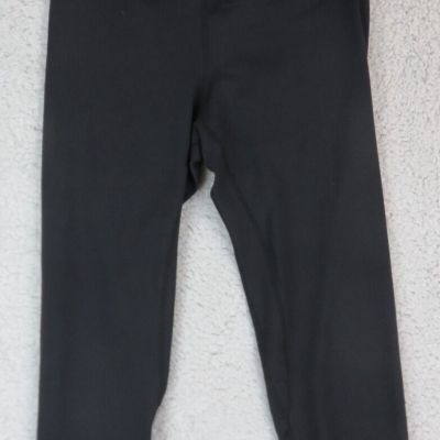 Womens Lululemon Solid Black Yoga Pants Gym Workouts Size 8 Wunder Under Crop