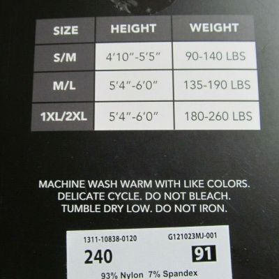 Massini Black PATTERNED TIGHTS~Black~New In Package~Women's S/M