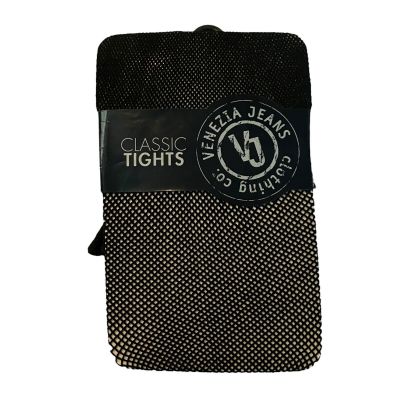 NWT Venezia Classic Fishnet Tights Womens A/B (155-235 lbs.) Black