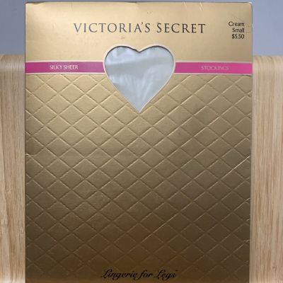 Victoria's Secret Lingerie For Legs Silky Sheer Stockings Pure Cream Size: S