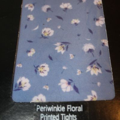 Pamela Mann Designer Legwear Periwinkle Floral Tights O/S Made in Italy New B266