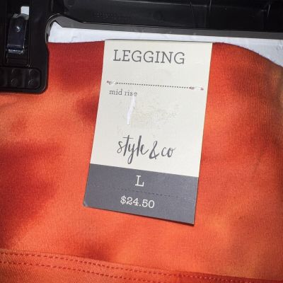 style & co woman leggings(orange,size L)
