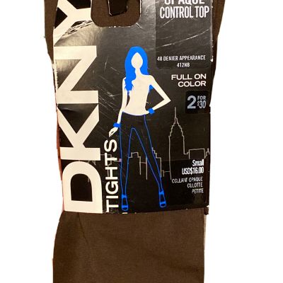 Women's DKNY Opaque Coverage Control Top Tights Size Small Coffee Bean Petite
