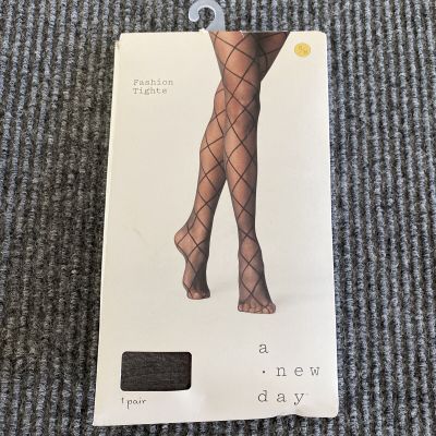 A New Day Fashion Tights Women’s S/M Black Pattern