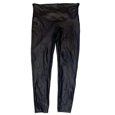 Spanx Size 3X SPANXshape Faux Leather Leggings Black High Waisted Compression
