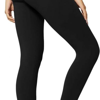 Conceited Leggings for Women - Full Length, One Size Plus, Solid - Black