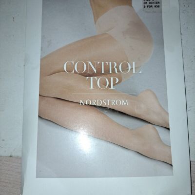 Nordstrom Control Top Pantyhose Women's Size B, Medium Nude