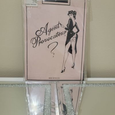 1 Ps Vtg NEW Agent Provocateur Pantyhose Stockings Nylons Sz B Charm  Black
