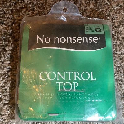 No Nonsense control top pantyhose, color off black, size: Q2