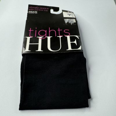 Hue Ultimate Opaque Tights Control Top Black Size 1 U3271 1 Pair New
