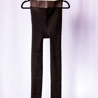 Women's Warm & Cozy Black Fleece lined Thermal Tights size M by 