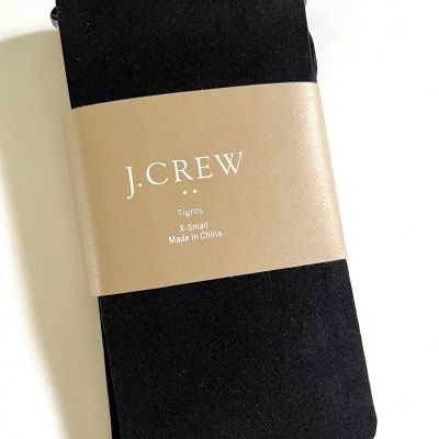 NEW J. Crew Women's Solid Black Opaque Tights Size xs
