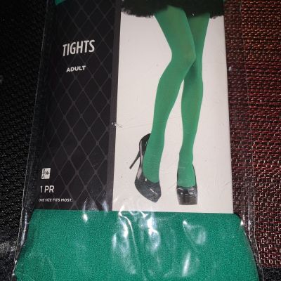 adults one size fits most green tights one pair in pack