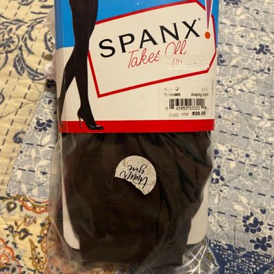 Spanx Shaping Tights 50 Den Size C BROWN Spanx! Takes Off NOS New 140-180 lbs