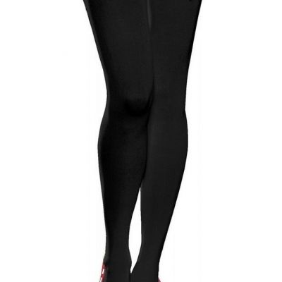 Naughty Nurse Thigh Highs. New in box. Black with red. One Size. COSTUME Leg Ave