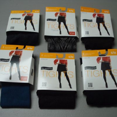 NWT Women's 6 No Nonsense Patterned Tights Size S/M Multi #768D