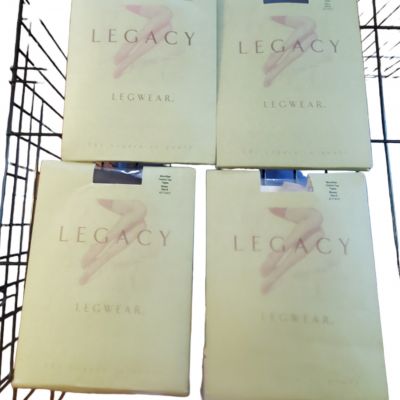 Legacy nwt 4 pair pantyhose size B gray navy mineral brown controltop