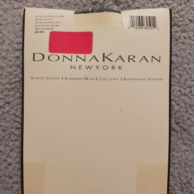 Donna Karan NY Just Sheer Control Top Off Black Pantyhose Womens Small Style 266