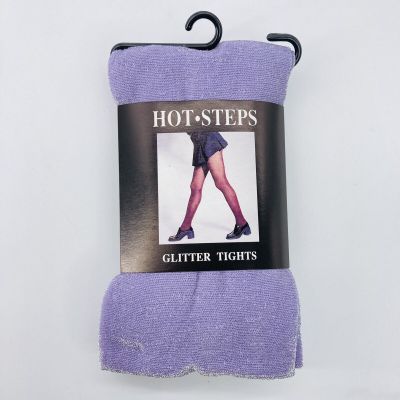 Hot Steps Purple Violet Glitter Tights One Size 4’10-5’8 95-160 lbs #4619P-D New