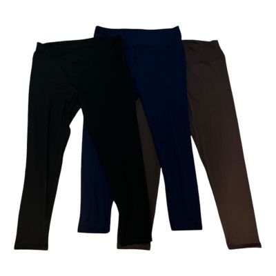 Lot Of 3 NEW Valandy 4XL Leggings Black Navy Brown Work Out Clothes Pants Jogger