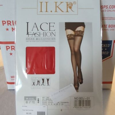 Red Stockings Thigh-High Tights Stockings Hosiery Womens Pantyhose (L14)