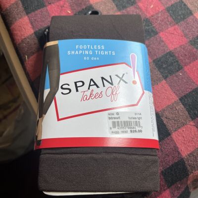 Spanx Takes Off Footless Shaping Tights Bittersweet Brown Sz G
