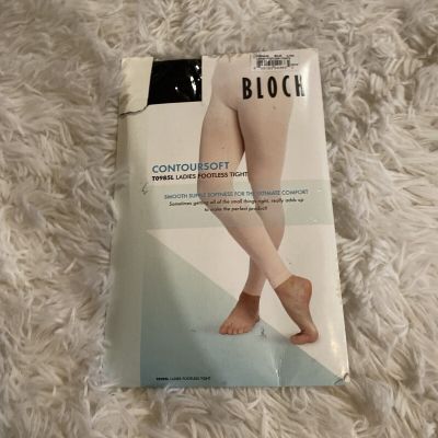 Bloch L79744 Women's Black Contoursoft Footless Tights Size L/XL
