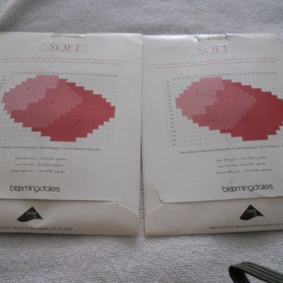 Bloomingdales SoftSensationPearl Opaque Control Top Pantyhose/tights #2003 2 prs