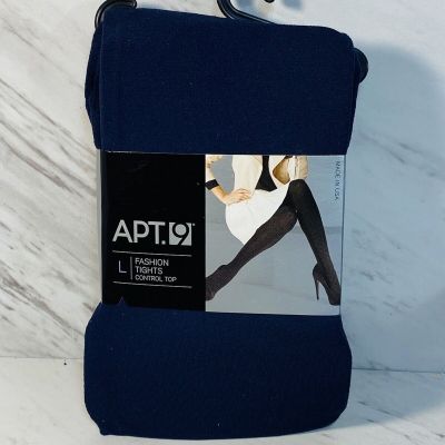 Apt. 9 Microfiber Tights Control Top Size Large Navy  Blue  USA NEW!