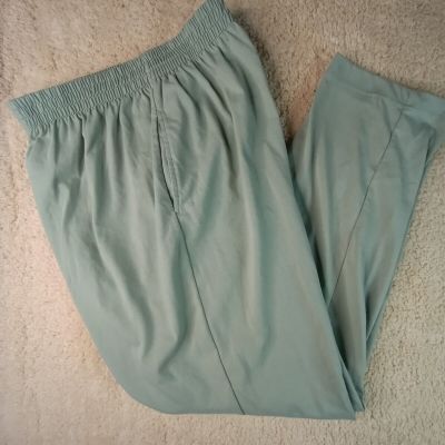 Bold Spirit Woman Plus Size 16/18W Relaxed Light Green Stretchy Pants