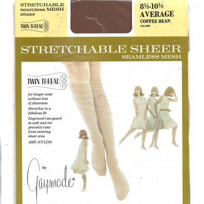 New Gaymode Stretchable Sheer Seamless Mesh Stockings,8 1/2-10 1/2,Coffe Bean