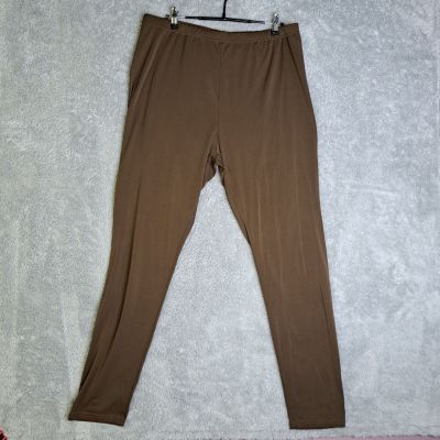 Azalea By Firmiana Womens Plus Size 2XL Brown Leggings
