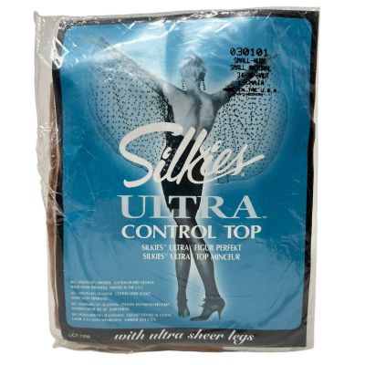 Silkies ULTRA Control Top Pantyhose Small NUDE 030101 New Old Stock