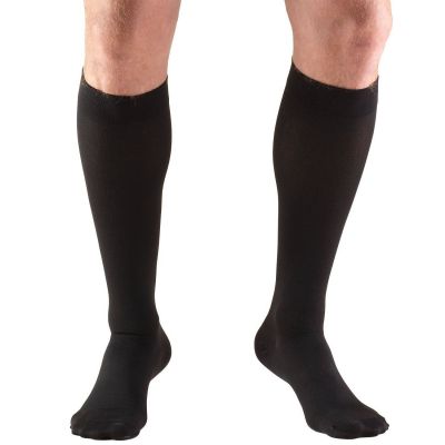 Truform Stockings Knee High Open Toe: 15-20 mmHg L BLACK (8875BL-L)