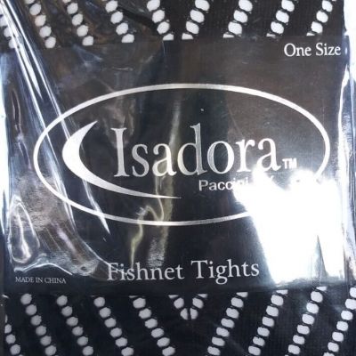 NEW Isadora Paccini NY Fashion Tights Fishnet Nylon BLACK V-Shapes Chevron OSFA