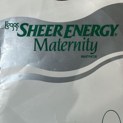 Vintage LEGGS SHEER ENERGY Maternity Pantyhose Size B Taupe All Sheer NOS