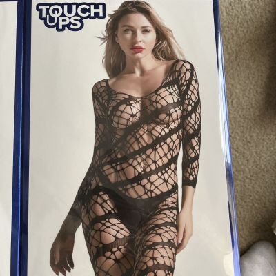 TOUCH UPS Fishnet Body Stocking One Size Black #TBS003 Lingerie Sexy New