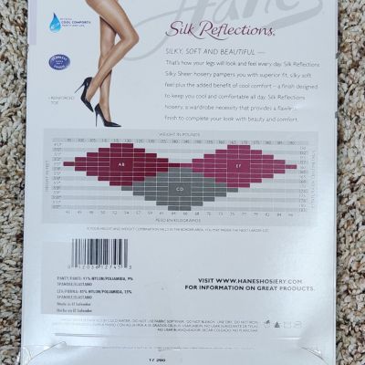 HANES - Silk Reflections Control Top Pantyhose, # 716, Size AB Classic Navy