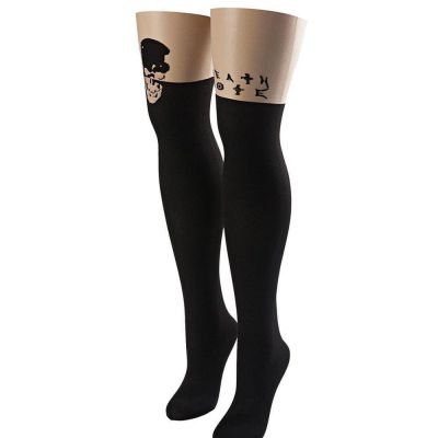 Death Note with Skull Women's Printed Tights Small/Medium