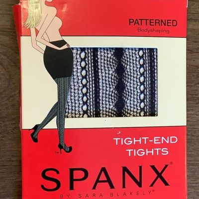 Spanx Women's Tight End Patterned Bodyshaping Tights 041 Size A Charcoal NWT