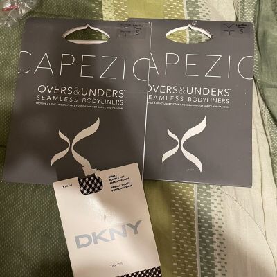 DKNY Brown Mesh Tights Size Small Medium 2 Cape zinc Size Sm Thongs Halloween