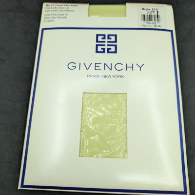 '90 Givenchy Pantyhose Size C ultra sheer  light control top Style Citron