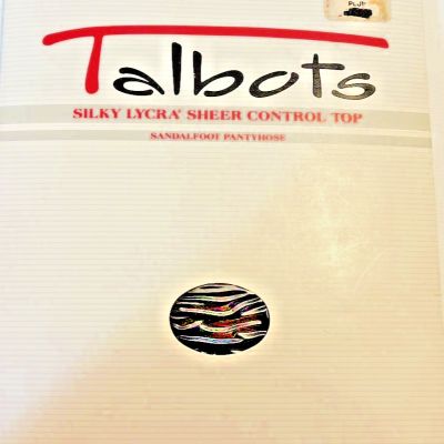 NWT Talbots Size B Plum Silky Lycra Sheer Control Top Sandalfoot Pantyhose